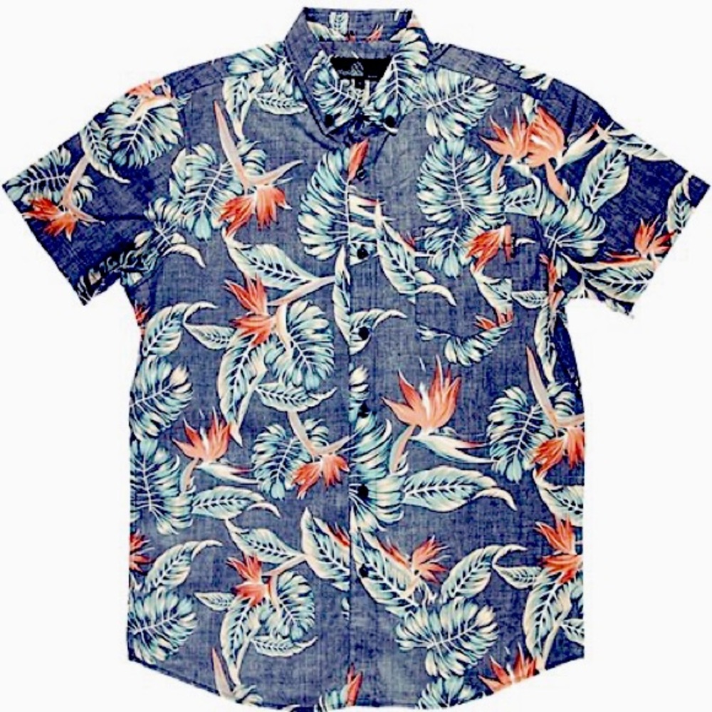 Mens Patterned Button-Down Molokai Surf Co - image 1